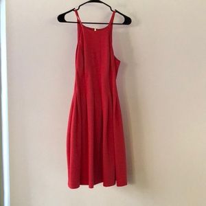 Coral colored dress